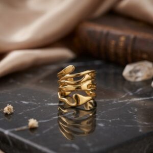 Modern Artistic Statement Ring