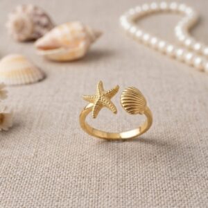 Coastal Charm Starfish Ring