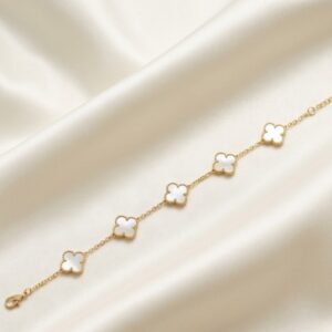 Clover Charm Bracelet for Women – Adjustable Lucky Chain Bracelet