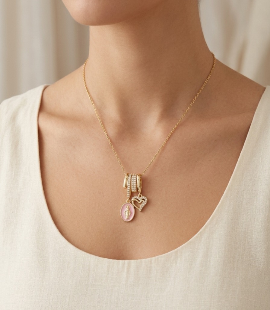 Lucky Heart Charm Necklace - Image 2
