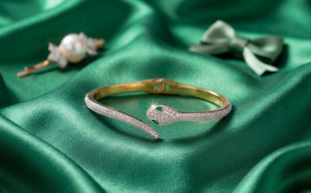 Snake Cuff Bracelet - Image 2