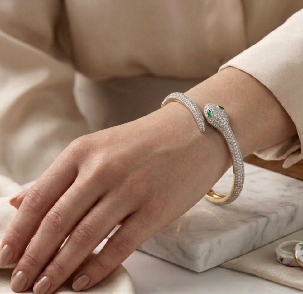 Snake Cuff Bracelet - Image 3