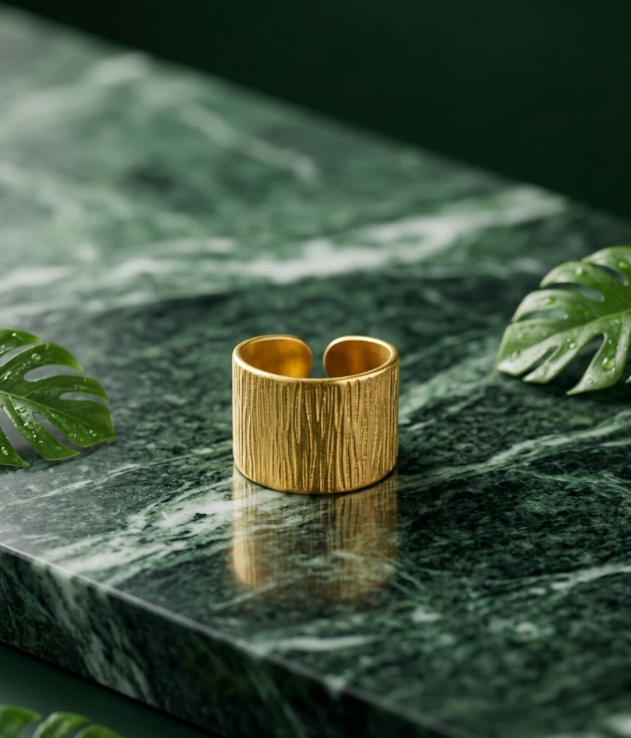 Textured Adjustable Ring